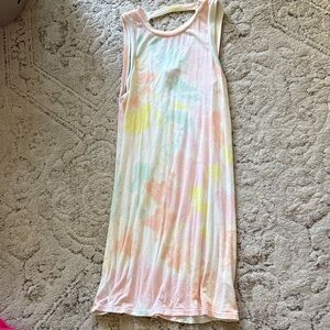 Art Class Pastel Tie-Dye Sleeveless Dress